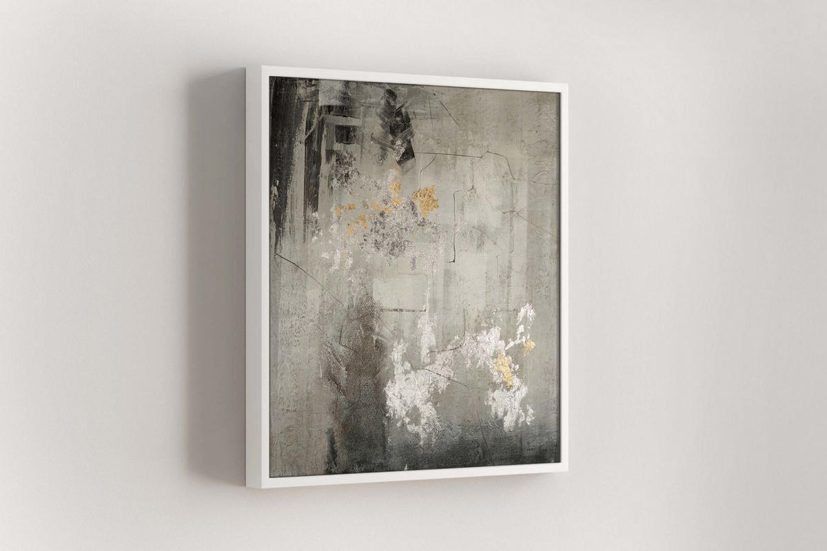 ÖLGEMÄLDE 80/80 cm - Grau, Holz/Textil (80/80cm) - KUNSTLOFT