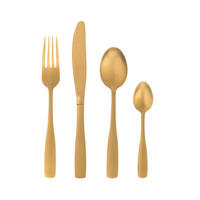 BESTECKSET Gold für 4 Personen - Goldfarben, Metall