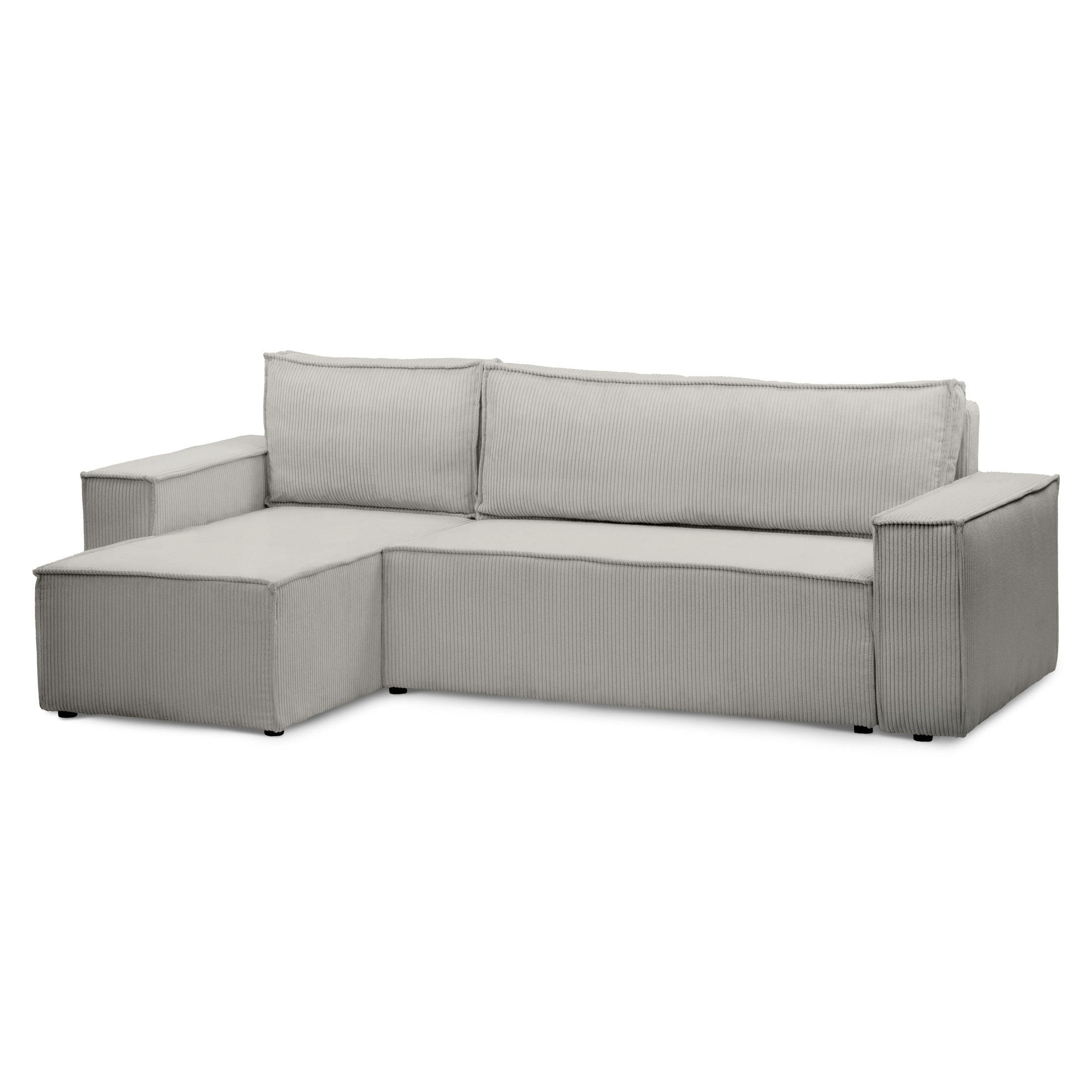 Pillovely Ecksofa Weiß 244x83x142 cm