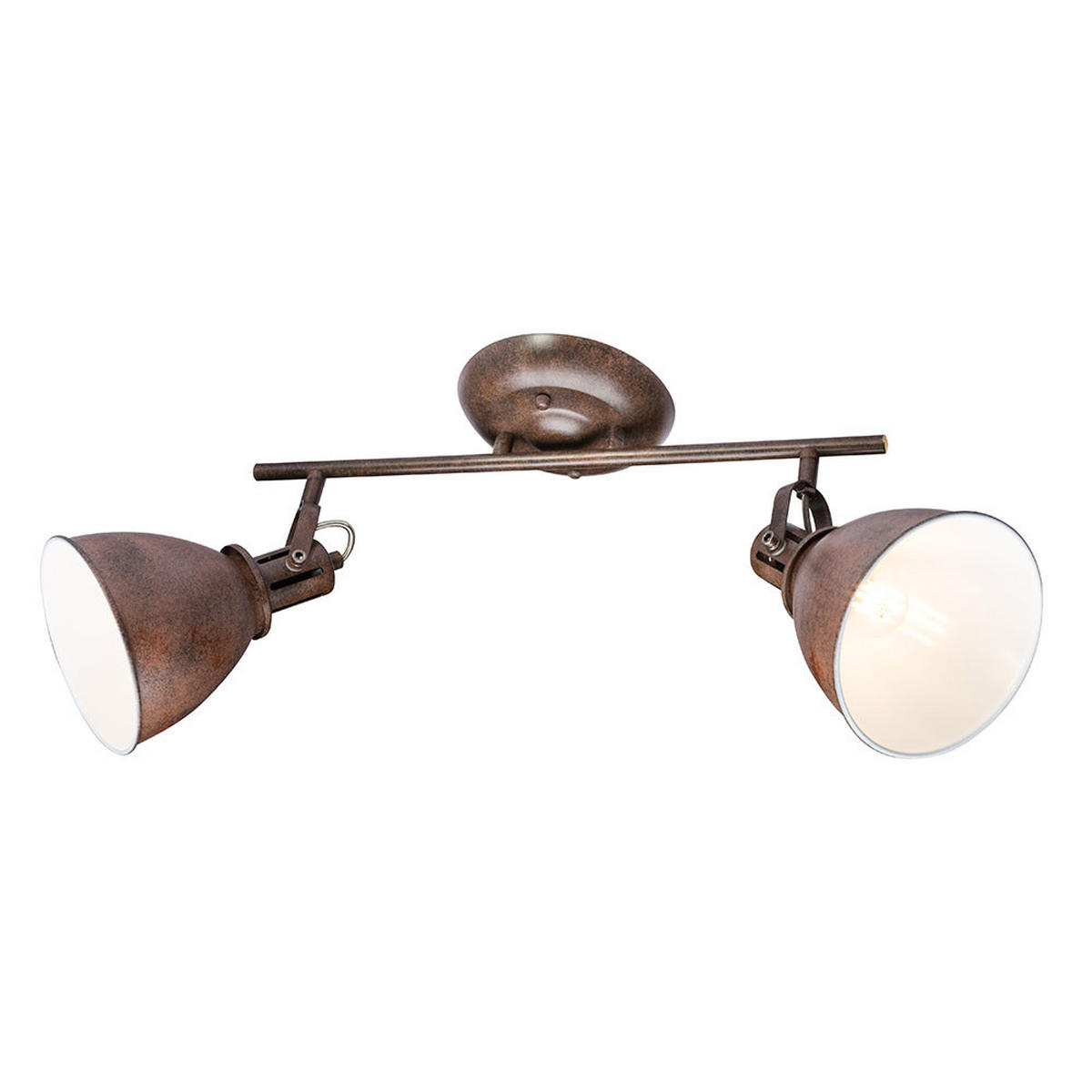 DECKENLEUCHTE Metall Rostfarben Braun - Braun, Metall (45/15/21cm) - Globo Lighting