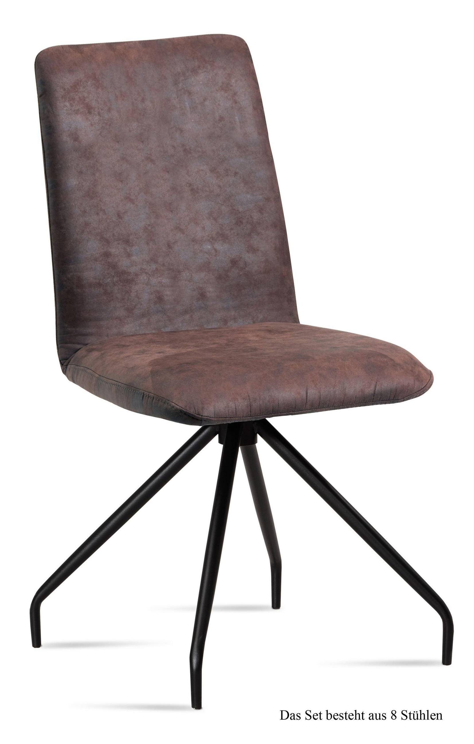 ESSZIMMERSTUHL (8er-Set) Desiri 47x92x60 Schwarz/Braun - Schwarz/Braun, Kunststoff (60/92/47cm) - 58aufmkessel
