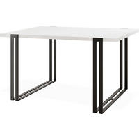 ESSTISCH Marco rechteckig ausziehbar, Weiß 120-220/80/76 cm - Schwarz/Weiß, Holzwerkstoff/Metall (120/80/76cm) - WFL GROUP