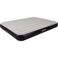 LUFTBETT Luftmatratze Camping 2 Personen 203x152x25cm grau aufblasbar ohne Pumpe - Schwarz/Grau, Kunststoff (152/203cm) - Avenli