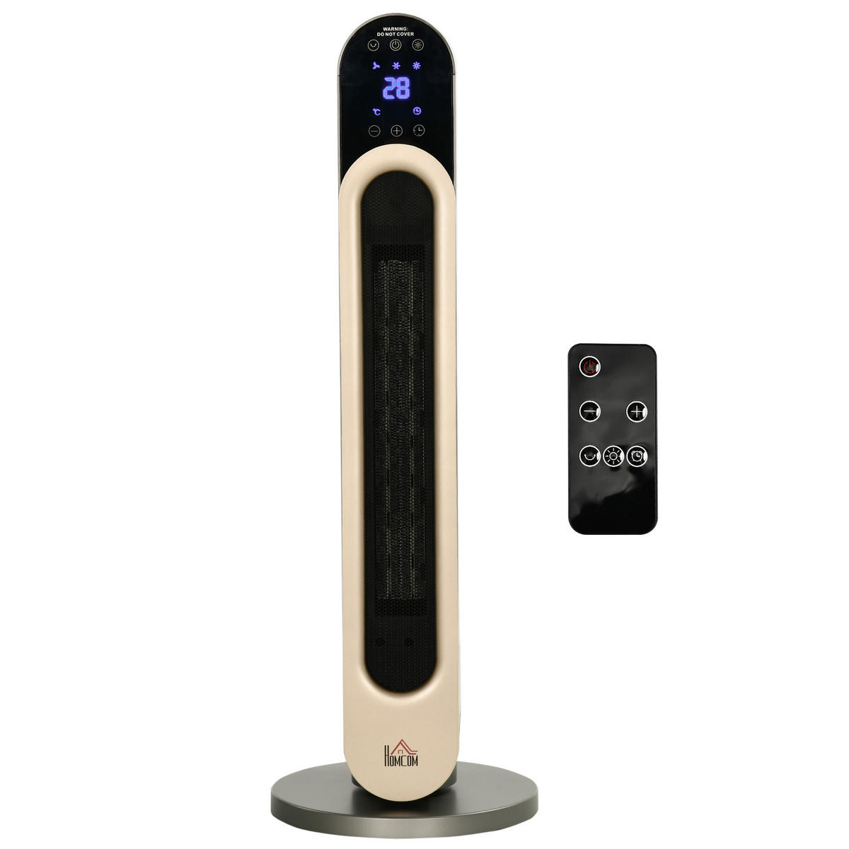 HEIZLÜFTER DE-17022 Oszillierend PTC 1100/2200 W Schwarz - Silberfarben, Kunststoff (25/73.5/25cm) - ComfortXL