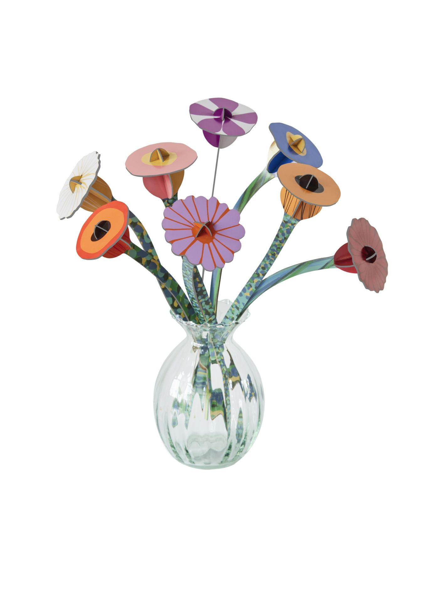 DEKOFIGUR Leuchtende Blüte 3/27.5 cm - Multicolor, Wellpappe (3/27.5/6cm) - KUNSTLOFT