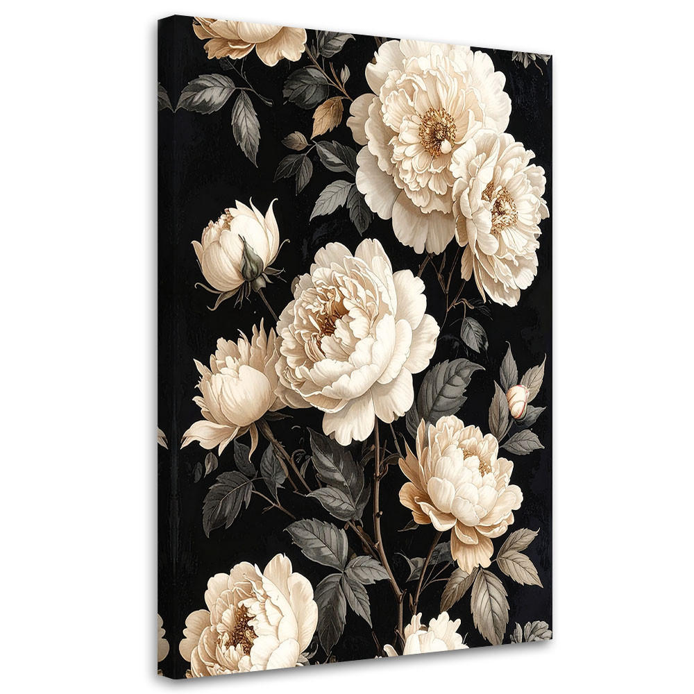 LEINWANDBILD Blumen 70x100cm - Schwarz, Textil (70/100cm) - Feeby
