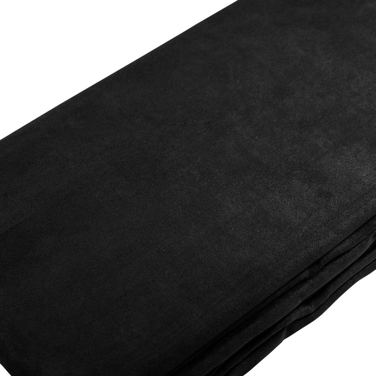 TAGESDECKE Romantica Wildleder Optik 210/280 cm Schwarz - Schwarz, Textil (210/280cm) - Beautissu 