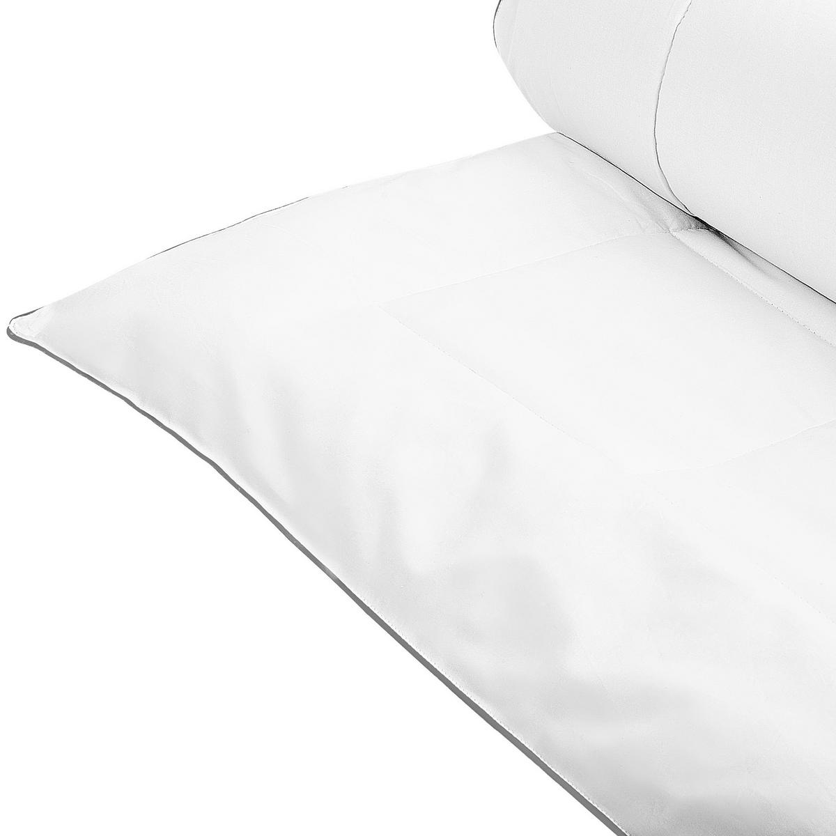 PŘIKRÝVKA Mikrofaser Středně teplá 135/200 cm Koutra - bílá, textil (200/135cm) - Beliani