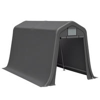 FAHRRADGARAGE, Reißverschlusstür Lagerzelt - Silberfarben, Metall (213/225/366cm) - Gisaae