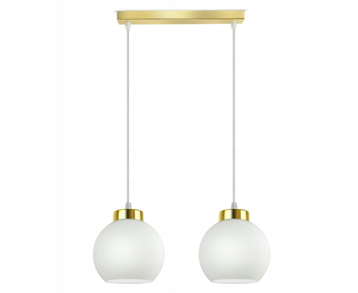 PENDELLEUCHTE GOLDGLAS - Goldfarben/Weiß, Glas/Metall (13/40/80cm) - kiki design