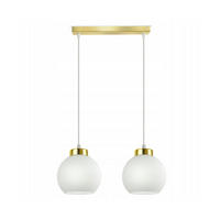 PENDELLEUCHTE GOLDGLAS - Goldfarben/Weiß, Glas/Metall (13/40/80cm) - kiki design