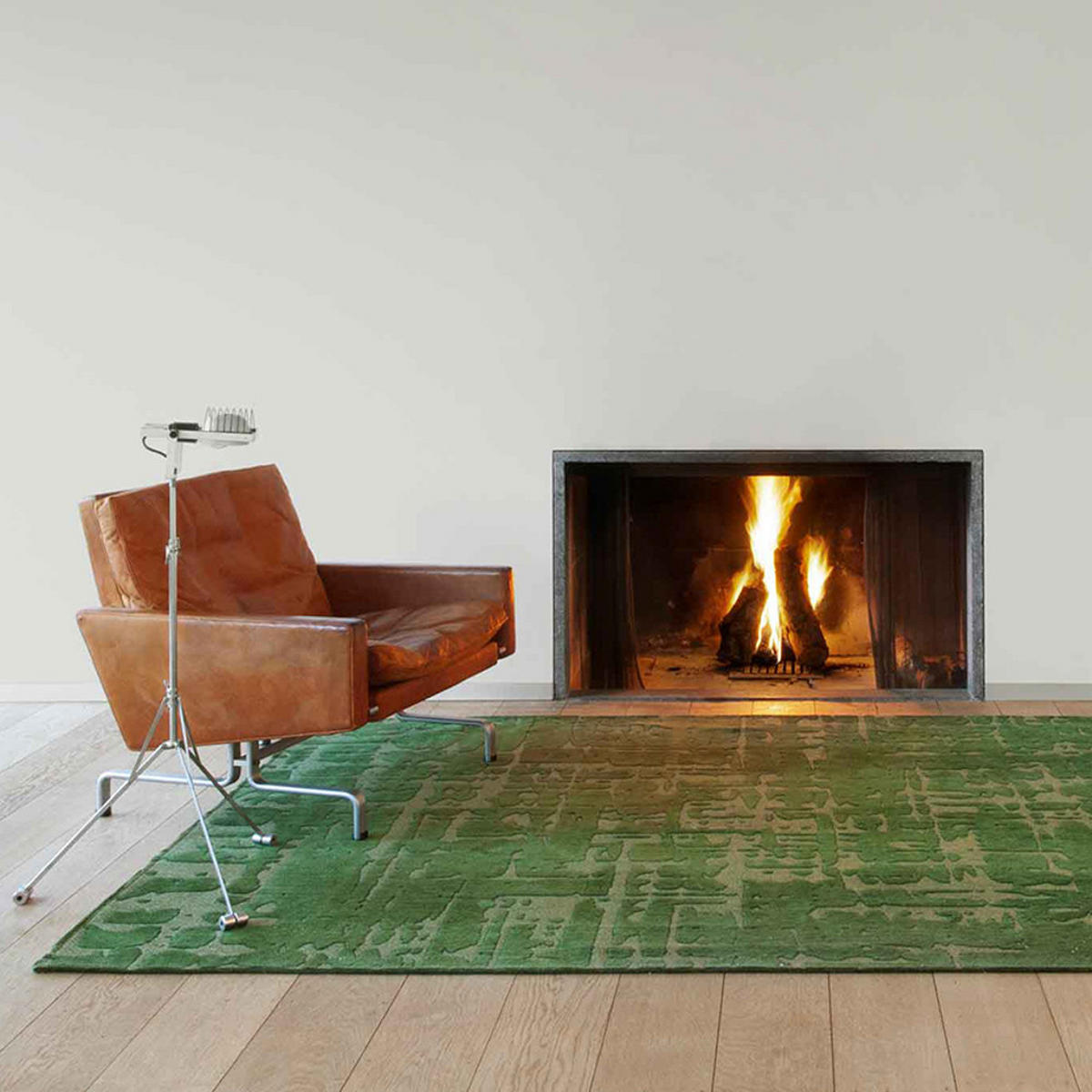 TEPPICH Perrier's Green Structures Baobab 200/280 cm - Grün, Textil (200/280cm) - Louis De Poortere