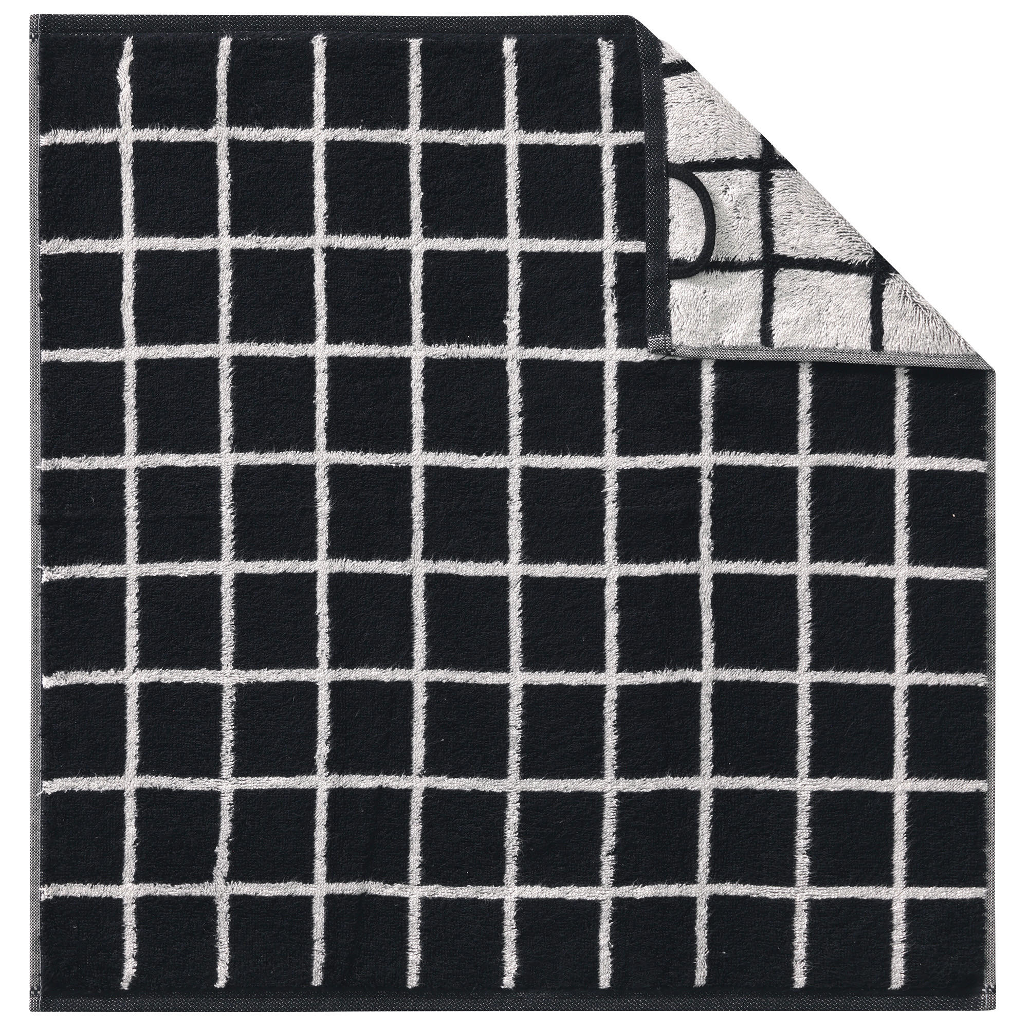 KÜCHENHANDTÜCHER CUISINE ZOOM KARO 123 SCHWARZ - 97 - Schwarz, Textil (50/50cm) - Cawoe