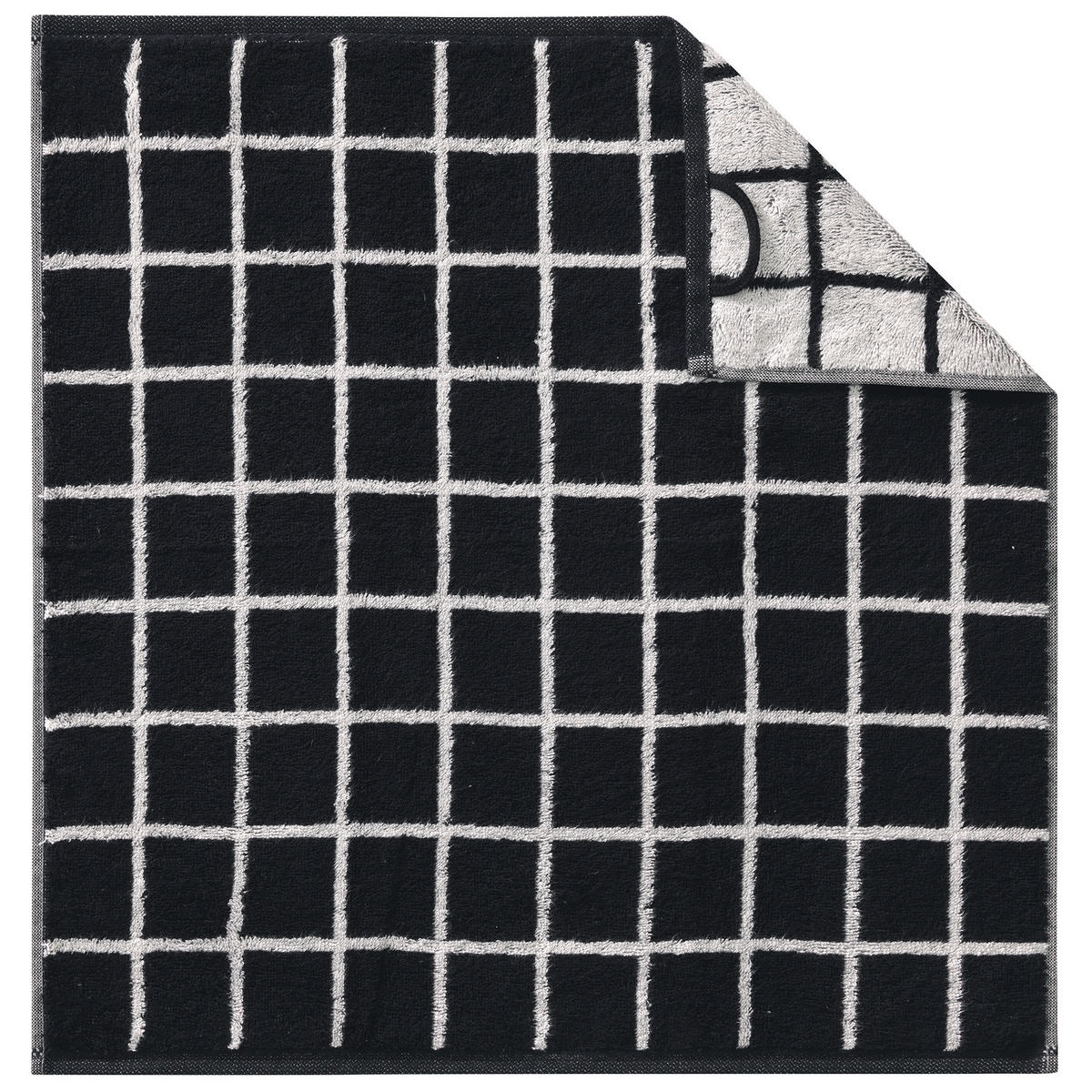 KÜCHENHANDTÜCHER CUISINE ZOOM KARO 123 SCHWARZ - 97 - Schwarz, Textil (50/50cm) - Cawoe