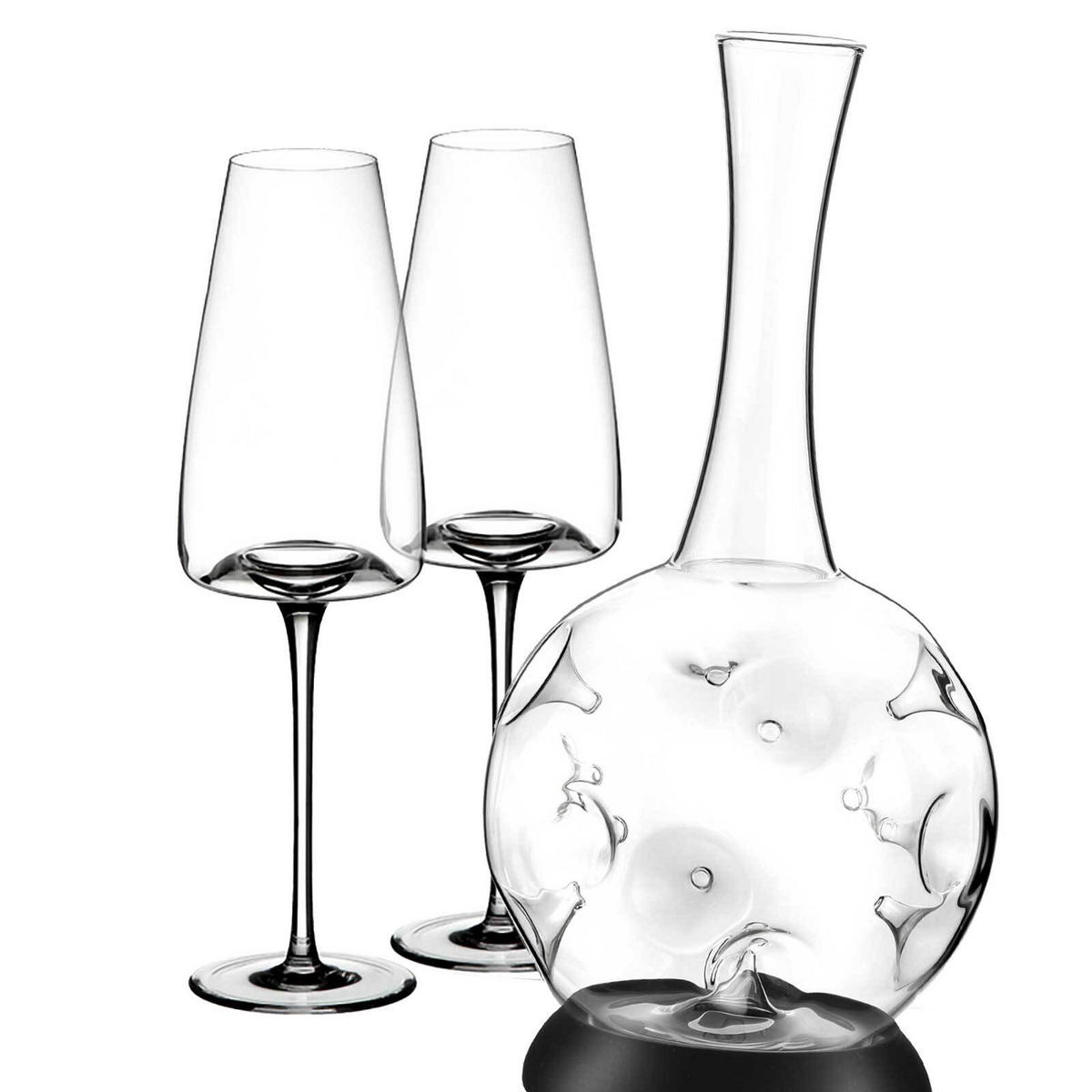 WEINSET Rich Eddy transparent 3er Set - Transparent, Glas - Zieher