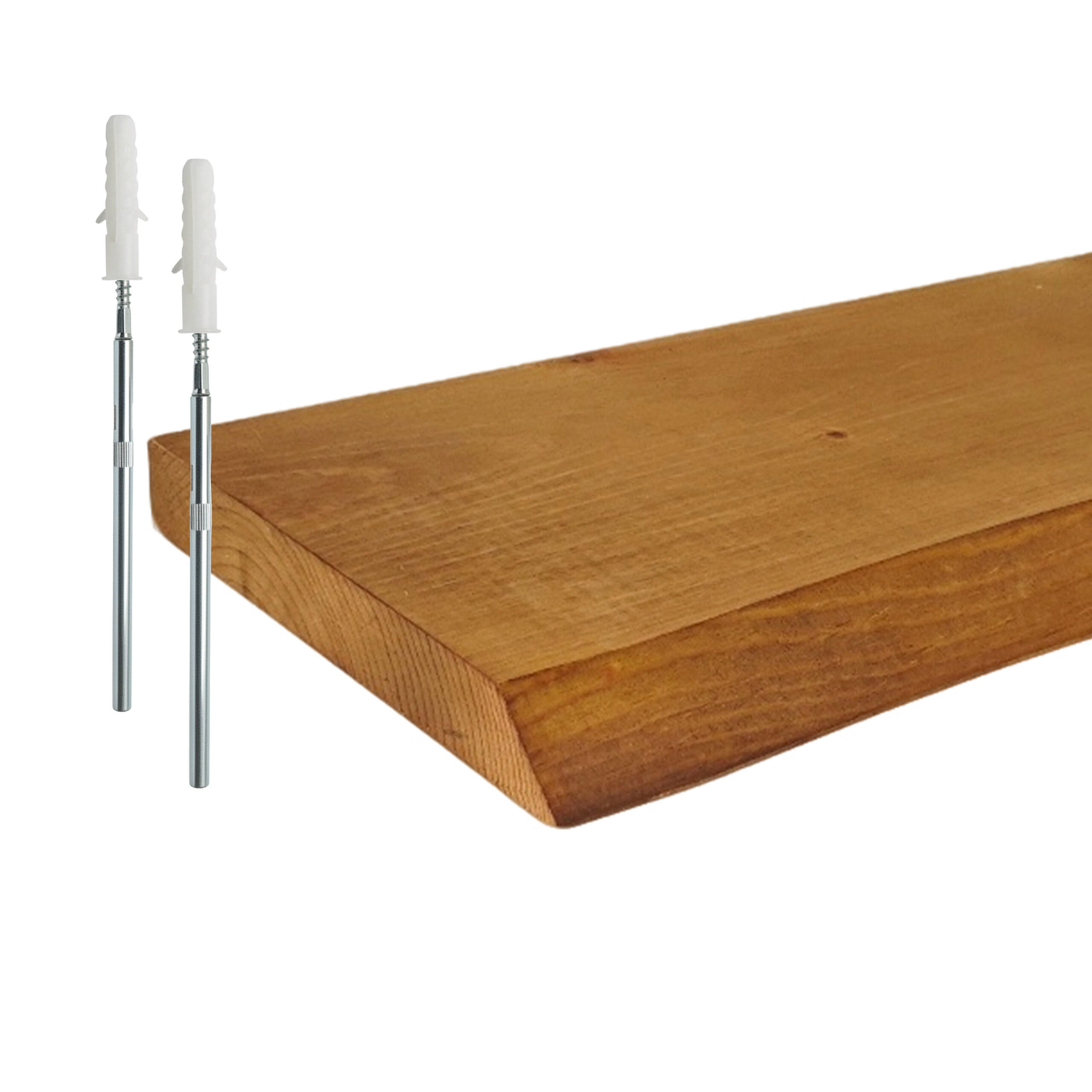 Relaxdays POLICE Hnědá masivní borovice živá hrana 70 cm
