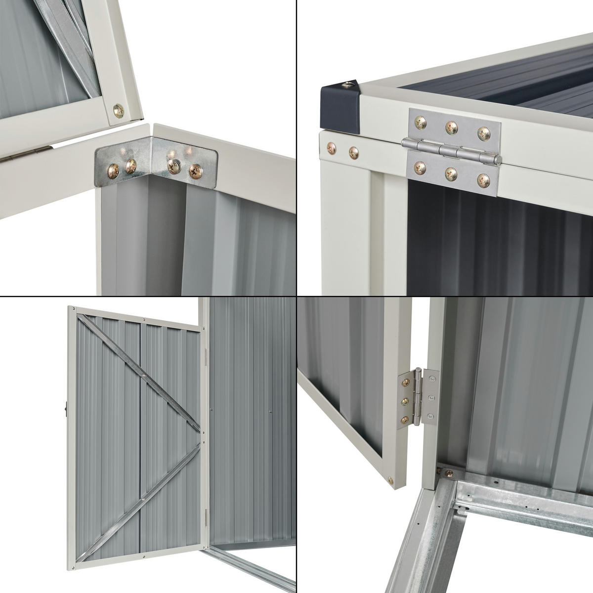 MÜLLTONNENBOX Tarbek - Anthrazit, Metall (146/121/82cm) - pro.tec