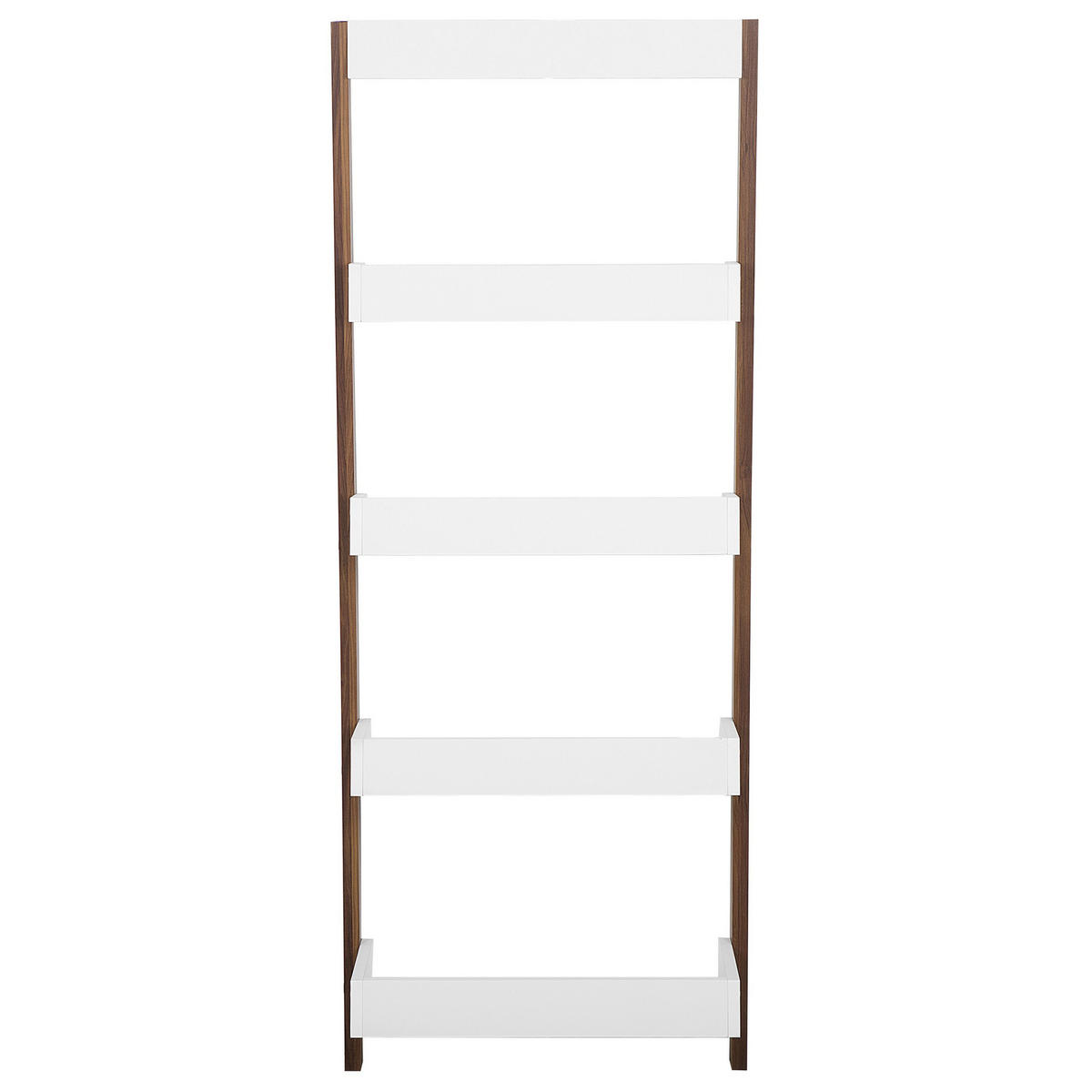 BÜCHERREGAL 5 Fächer Mobile Trio - Weiß, Holzwerkstoff (65/164/32cm) - Beliani