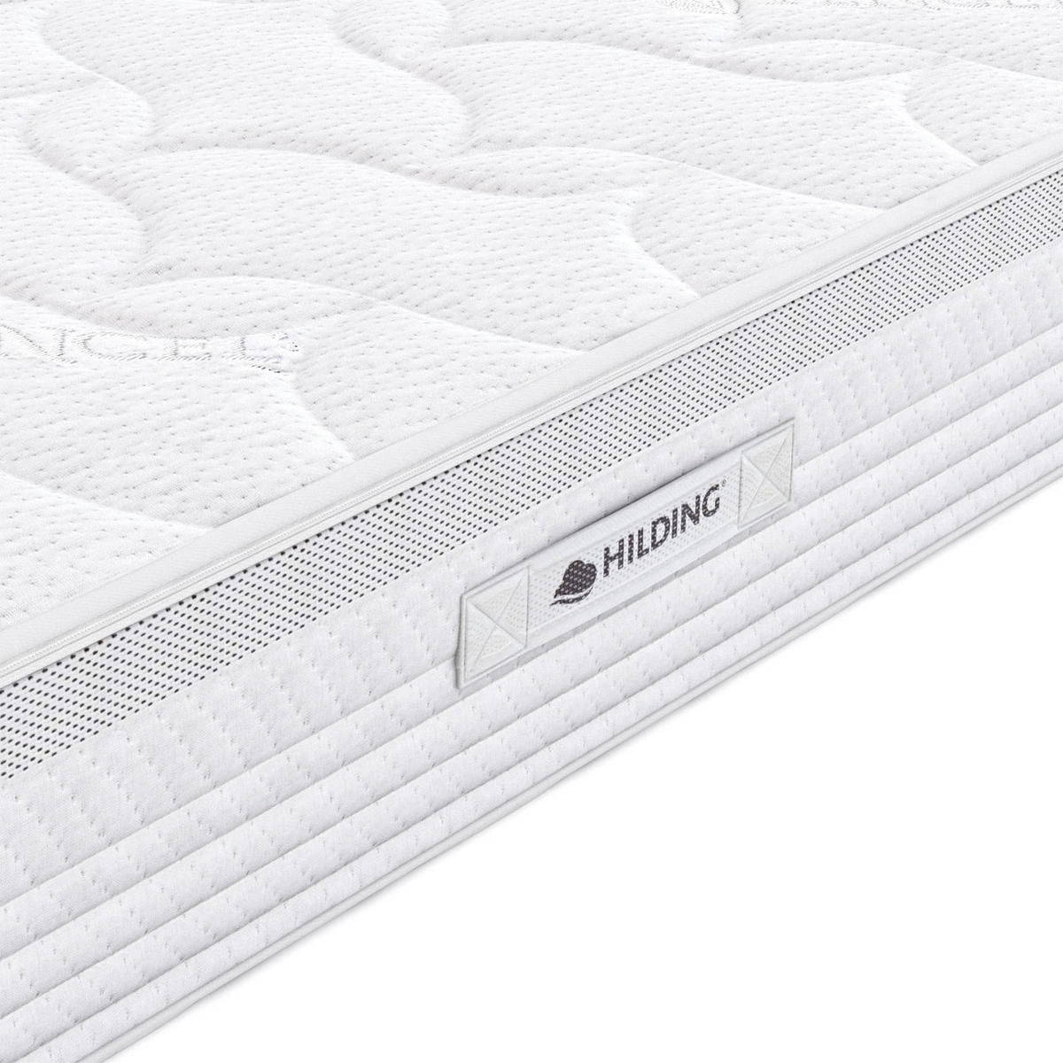 SCHAUMMATRATZE Salsa im Velvet-Bezug - Weiß, Textil (140/200cm) - Hilding