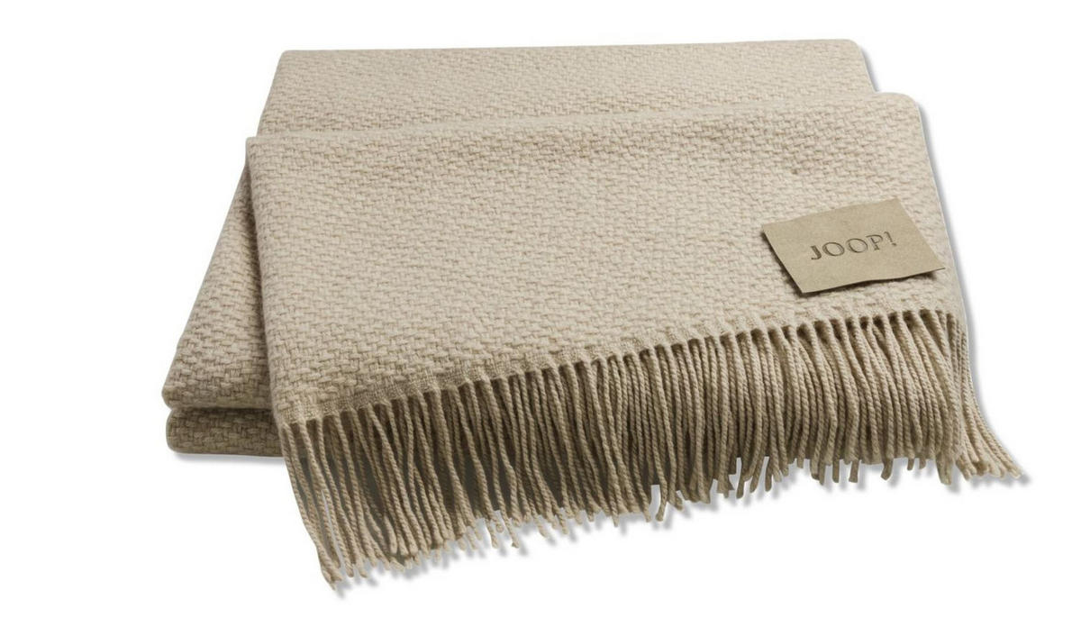 WOHNDECKE FINE-WOVEN Natur 130 x 190cm - Weiß, Textil (130/190cm) - Joop!