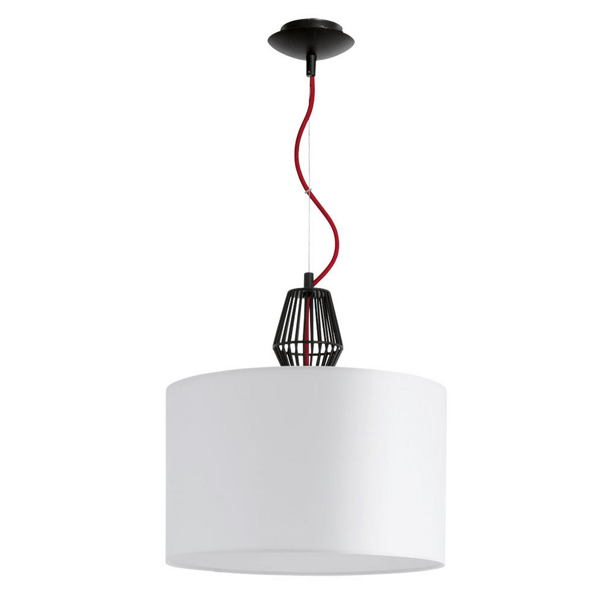 LED HÄNGELEUCHTE Metall Textil Weiß - Weiß, Metall (35.5/35.5/22cm)