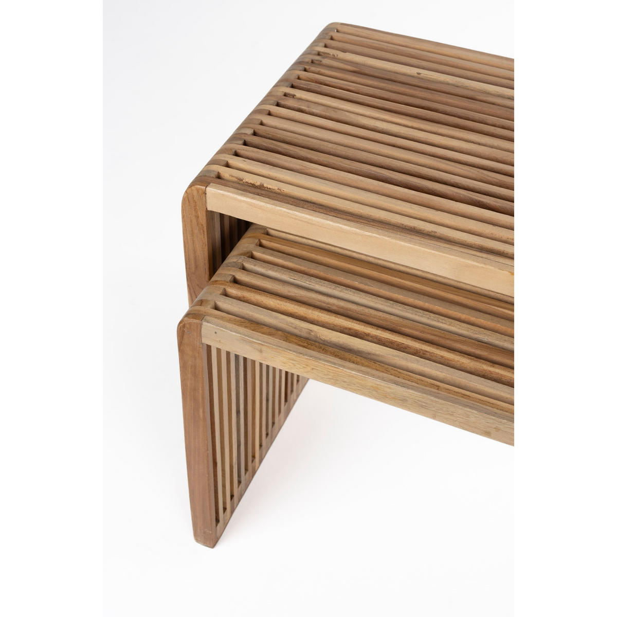 COUCHTISCH Djia Rechteckig 2er-Set - Braun, Holz (114/35/41cm) - Housecraft Living