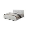 POLSTERBETT LUIS mit Kopfteil, 140 x 200 cm, Doppelbett mit Bettkasten und Lattenrost aus Metall, Cordstoff: Weiß - Weiß, Holz/Textil (140/200cm) - Agmat-Furniture