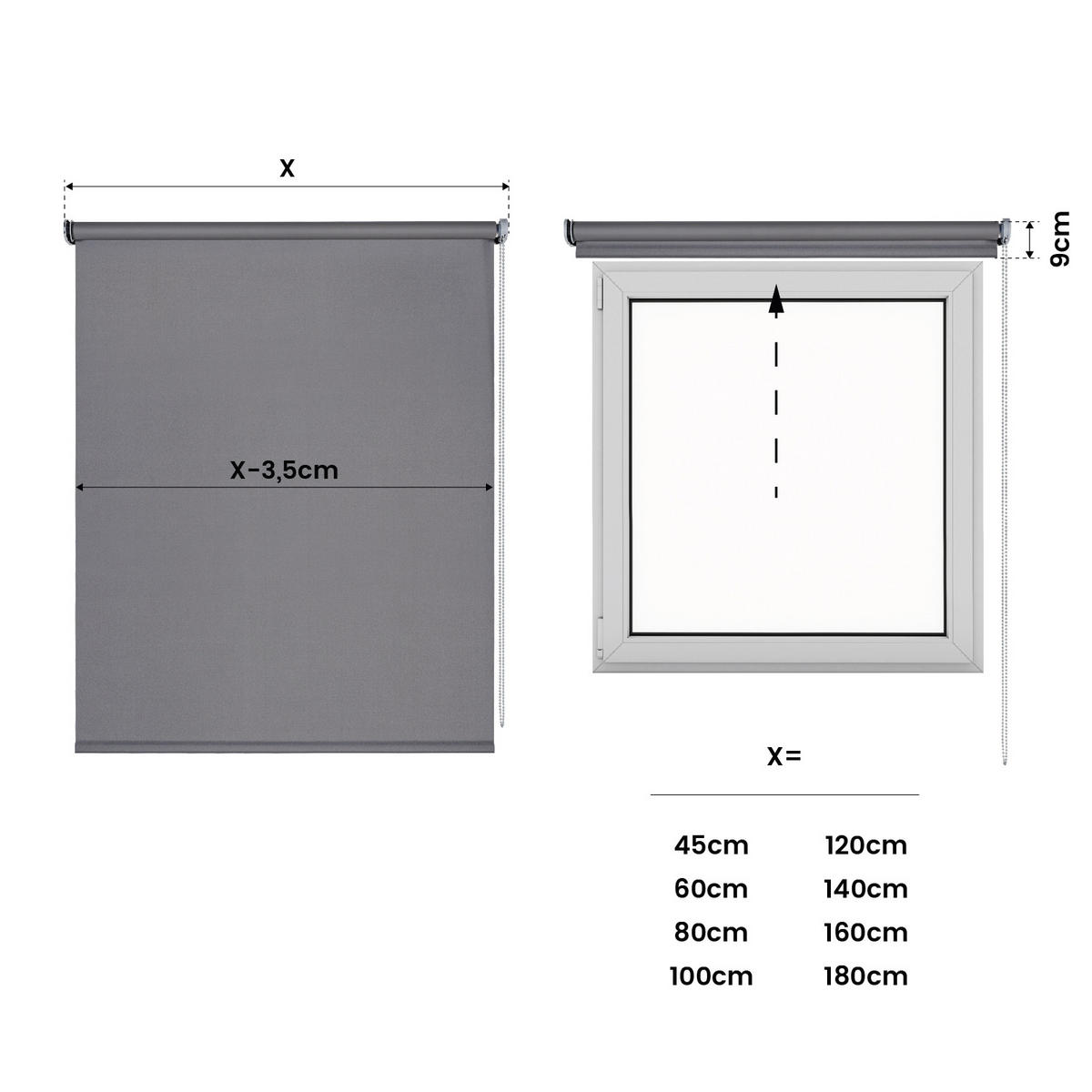VERDUNKELUNGSROLLO motorisierte Grau 100x250 cm - Grau, Kunststoff (100/250cm) - STORESDECO