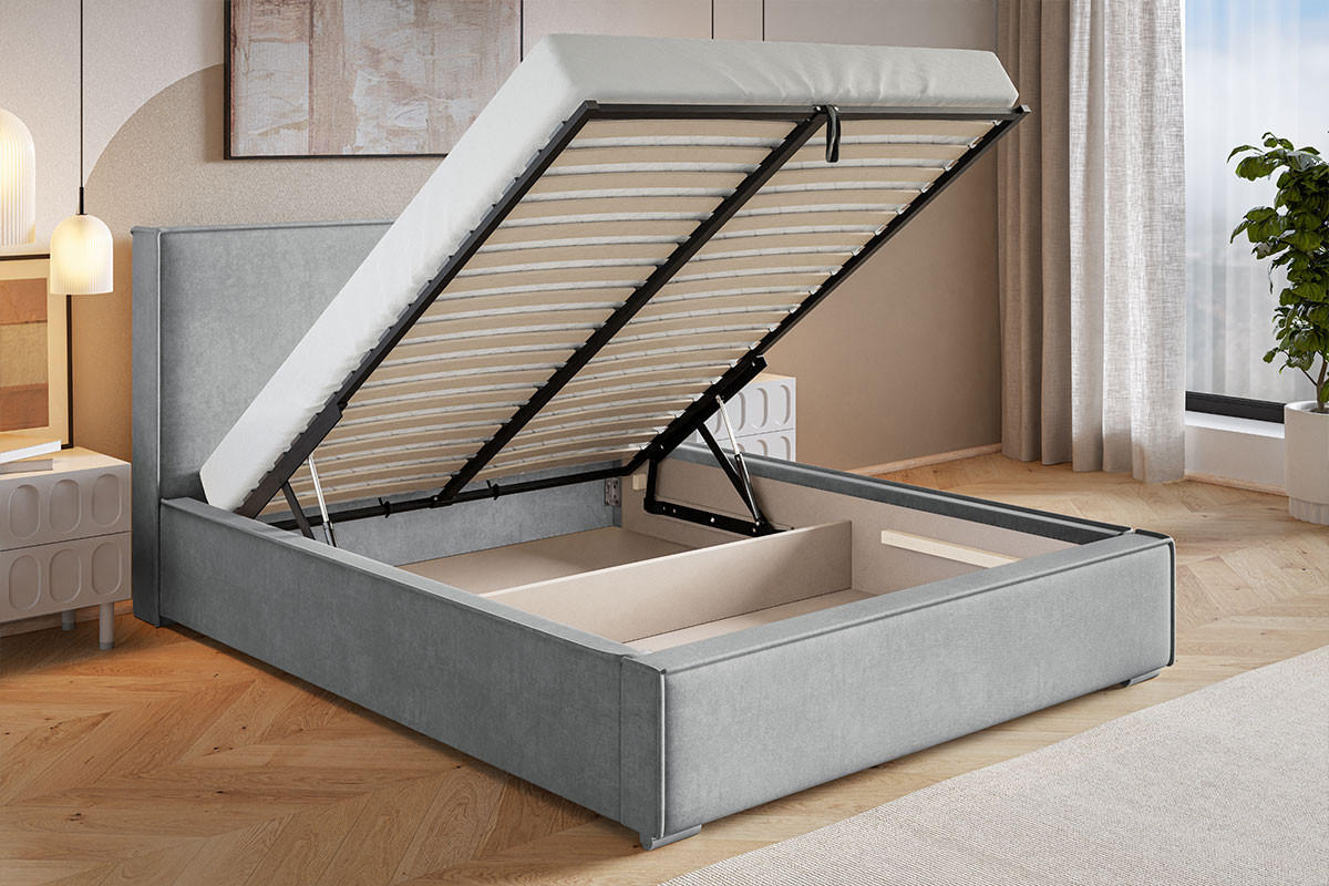 POLSTERBETT 200x200 Sydney mit Bettkasten, Vanille - Beige, Holz/Textil (200/200cm) - Emporius