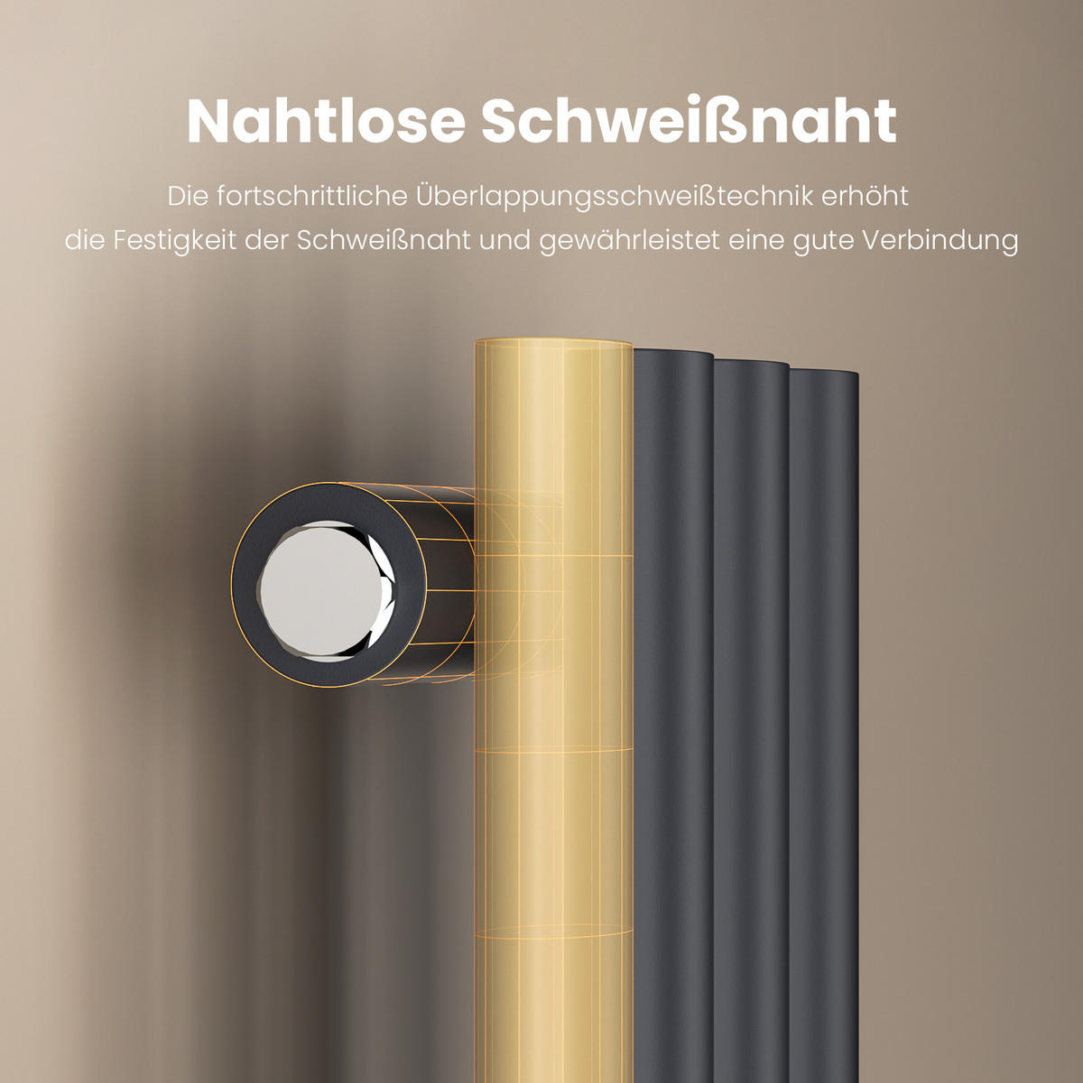 HEIZKÖRPER Doppelrohr vertikal montierbar Anthrazit 24/60/5,8 cm - Anthrazit, Metall (24/60/5.8cm) - EMKE