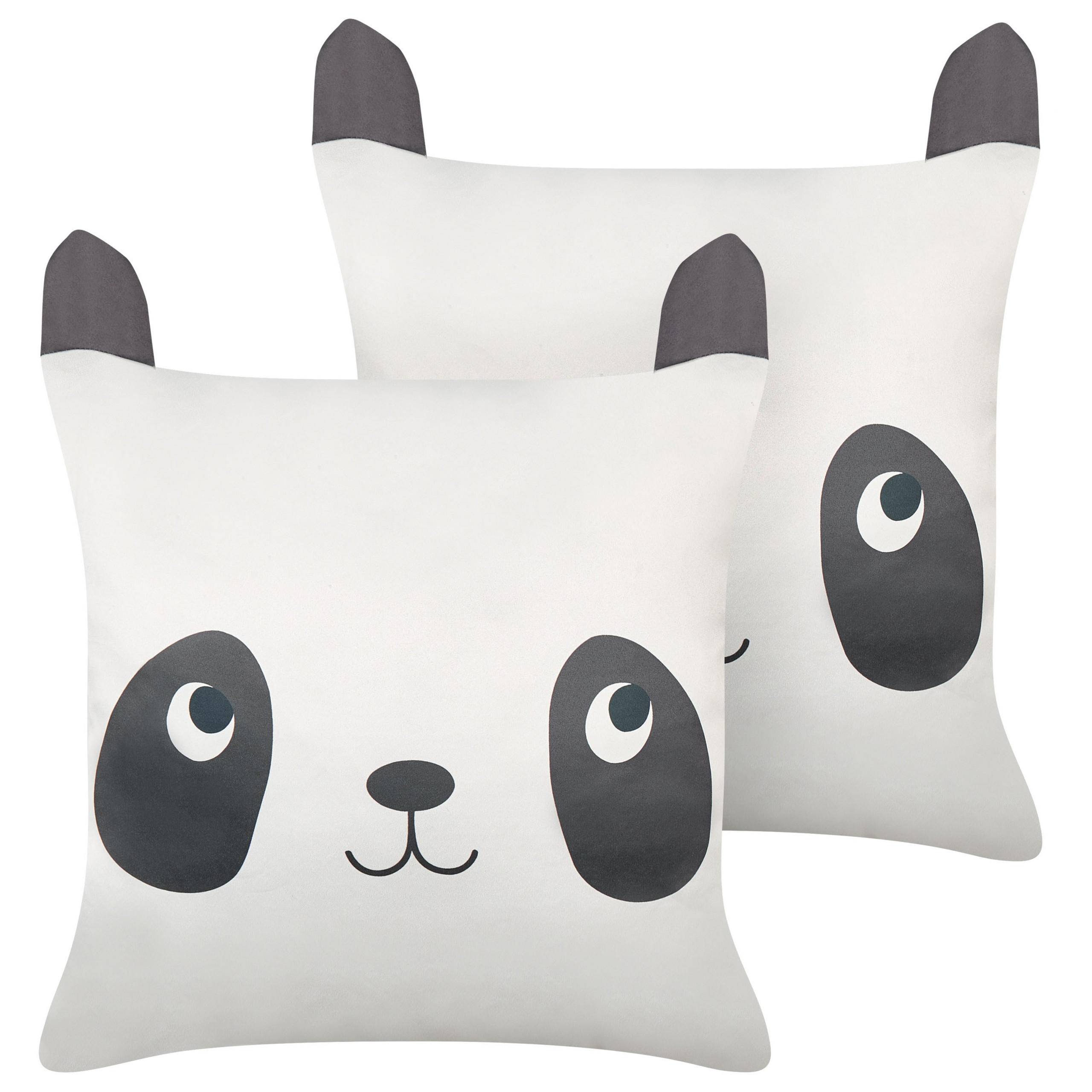 Beliani DEKORATIVNÍ polštář sada 2 ks Bílý 45/45 cm Pandapaw