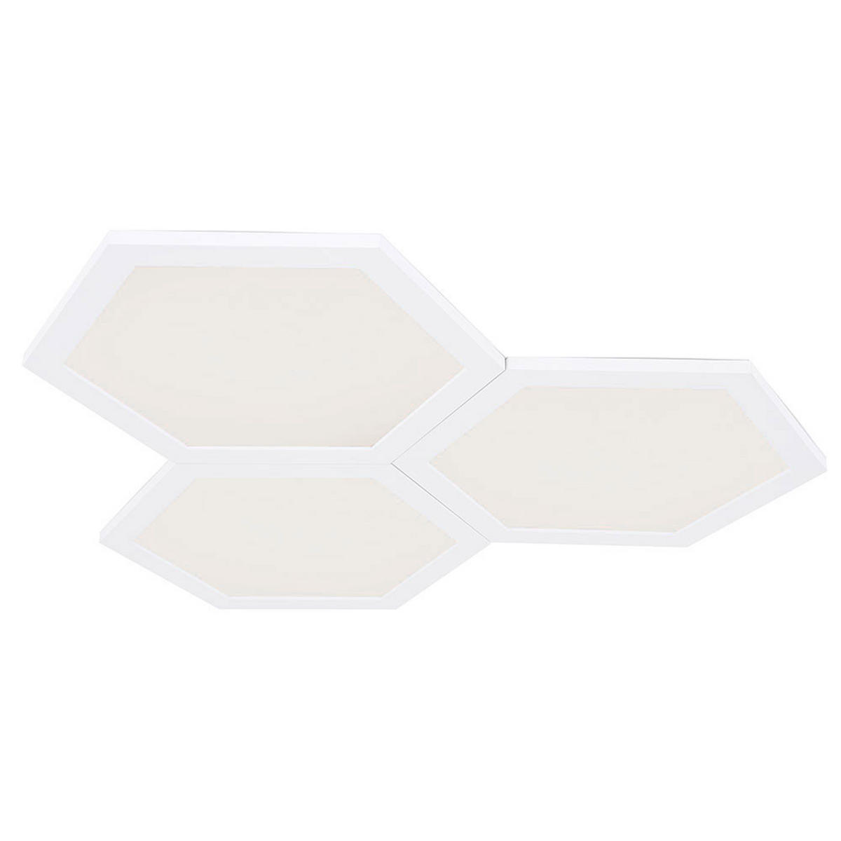 LED DECKENLEUCHTE Metall Weiß Opal - Weiß, Metall (52/52/4.2cm) - Globo Lighting