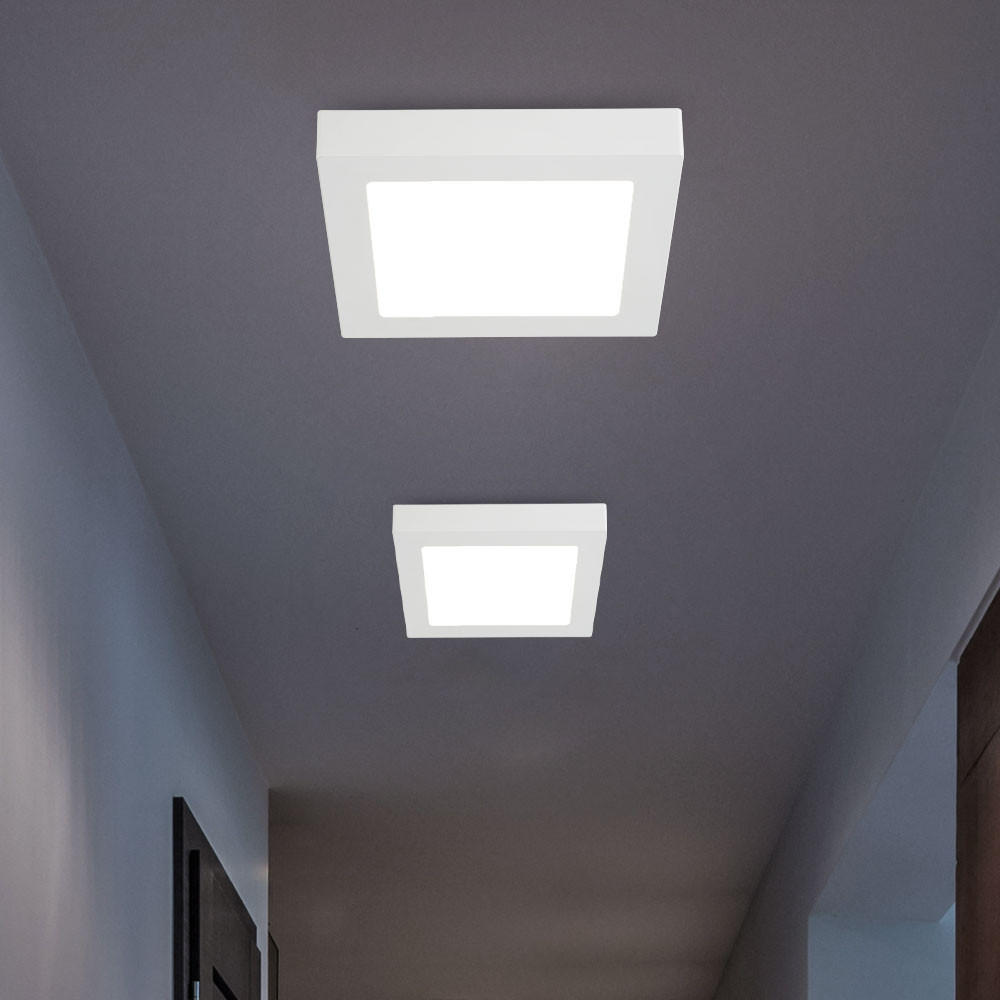 Thumbnail - Globo Lighting Led, Weiß, Kunststoff, Quadratisch, 22.7x3.5x22.7 cm, Lampen & Leuchten, LED Beleuchtung, LED-Deckenleuch...