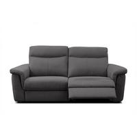 SOFA JONES 2-Sitzer mit 2 Relaxfunktionen, anthrazit - Anthrazit/Schwarz, Holz/Kunststoff (166/102/99cm) - Courtois Laville