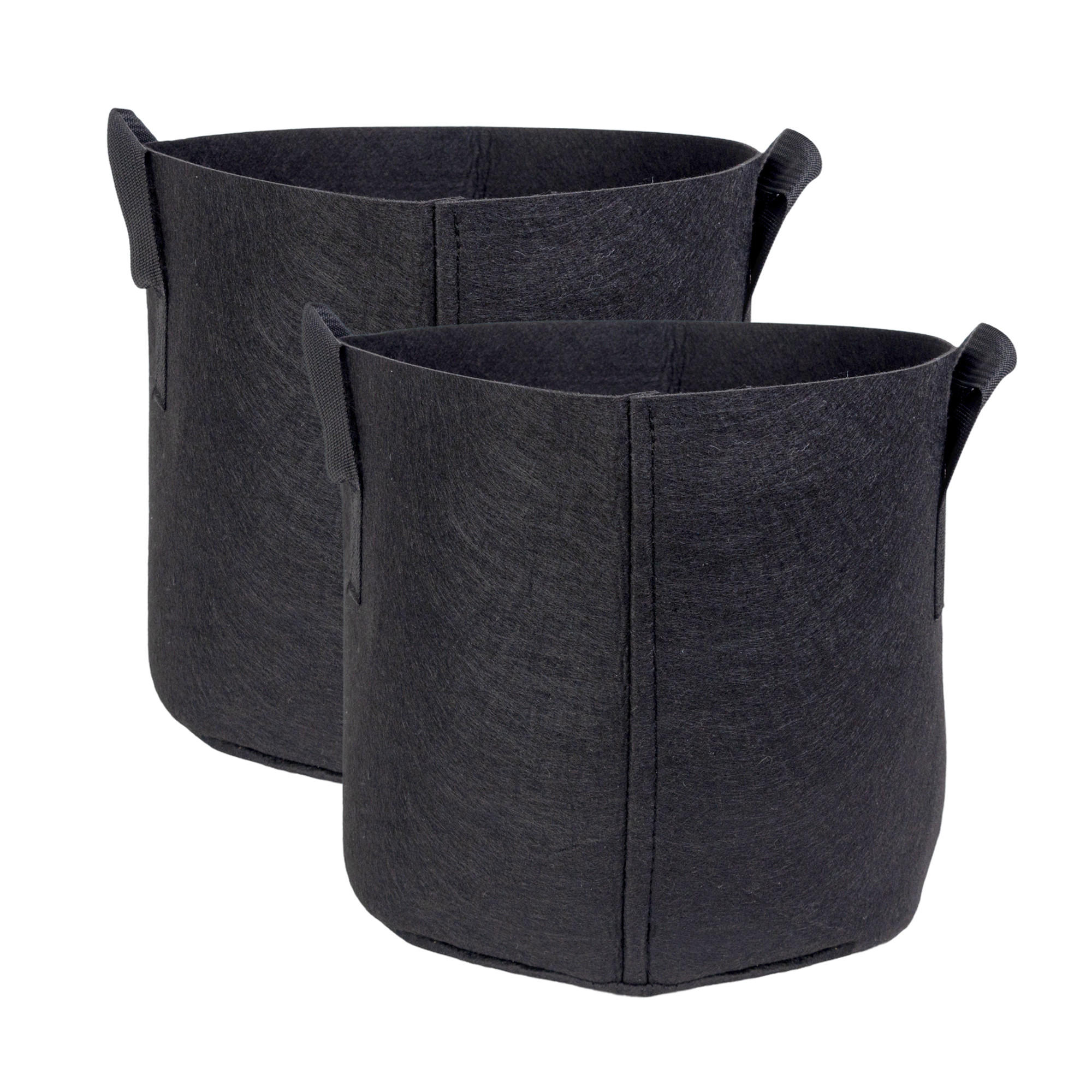 PFLANZSACK Vliesstoff 30/25 cm (2-tlg. Set) - Schwarz, Textil (25cm) - Intirilife