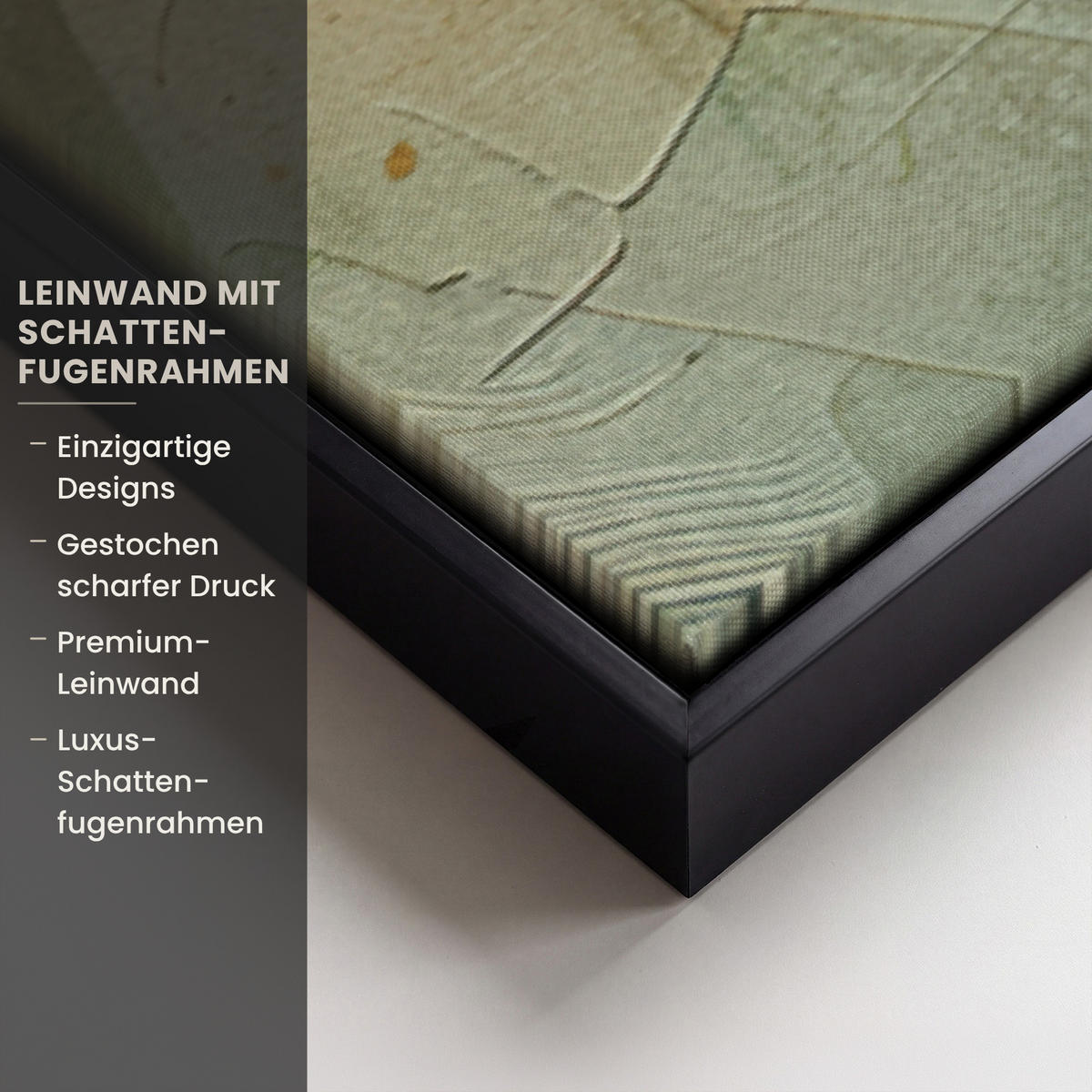 LEINWAND Bilder mit Rahmen - Kunst - Abstrakt - Modern - 120x80 - Gelb, Textil (120/80cm) - MuchoWow