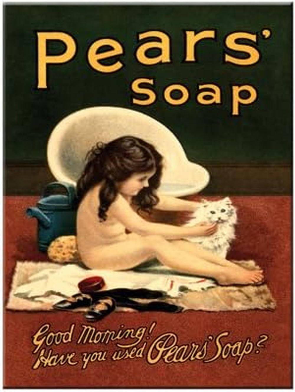 MAGNET 6/8 cm Beauty & Care Pears Soap - Multicolor, Metall (6/8/0.1cm) - Nostalgic-Art