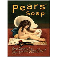 MAGNET 6/8 cm Beauty & Care Pears Soap - Multicolor, Metall (6/8/0.1cm) - Nostalgic-Art