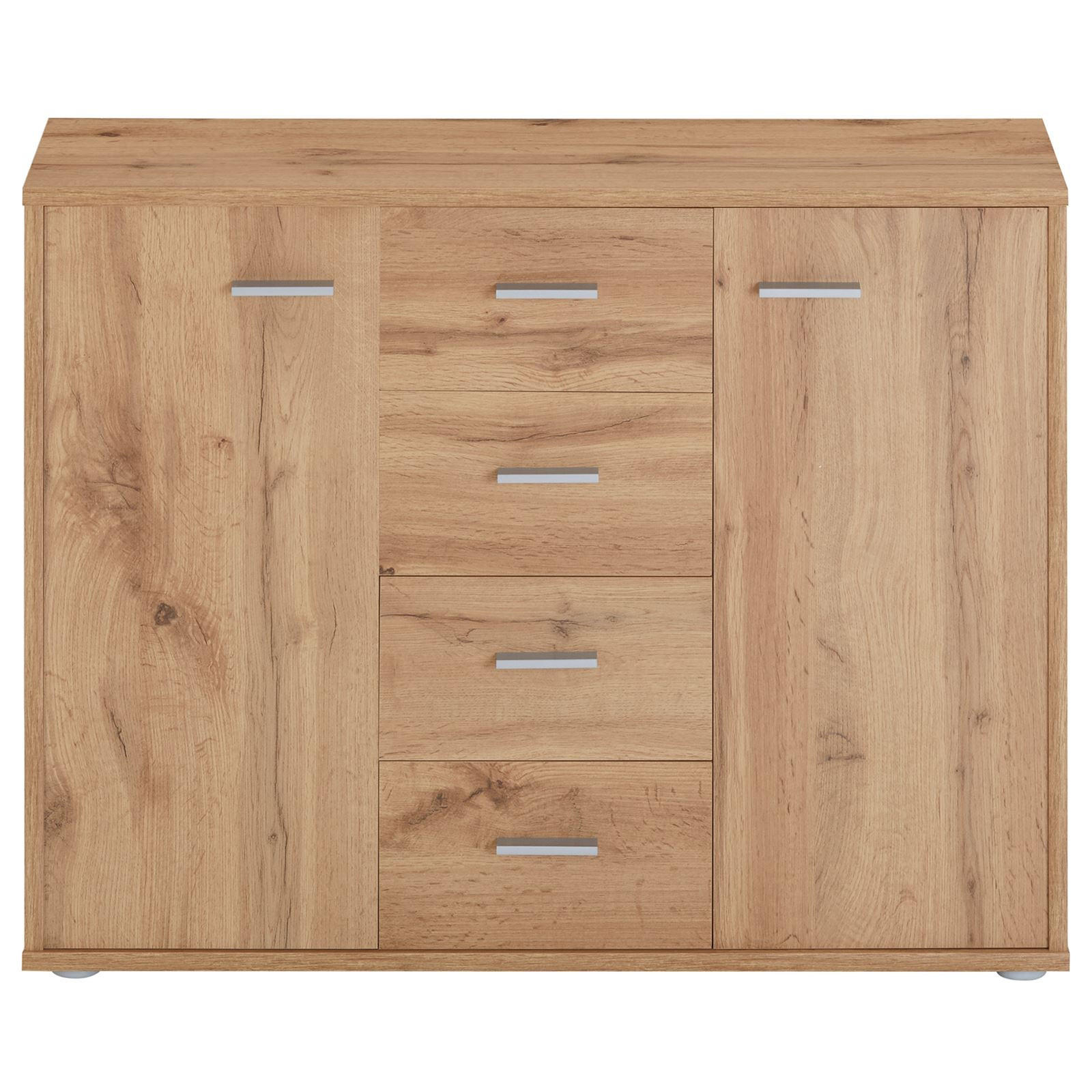 Thumbnail - CARO-Möbel Sideboard, Eiche Wotan, Holzwerkstoff, Mode, 88x70x30 cm, Wohnzimmer, Kommoden & Sideboards, Highboards