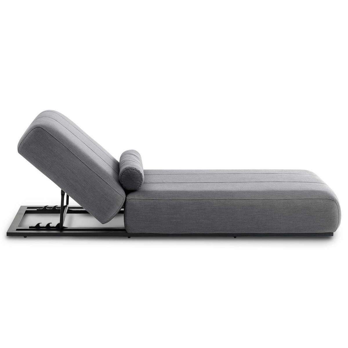 SONNENLIEGE TROPEA schwarz, dunkelgrau - Schwarz, Kunststoff (213/32/91cm) - IDIMEX