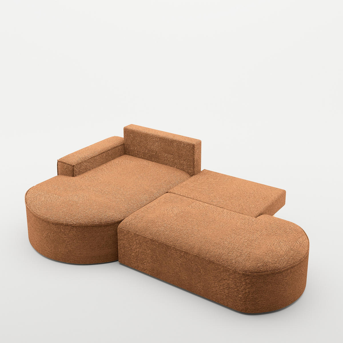 ECKSOFA Modena Pro - Komfort Und Stil stoff Arena Orange Links - Orange, Holz (278/179cm) - Kaiser Möbel