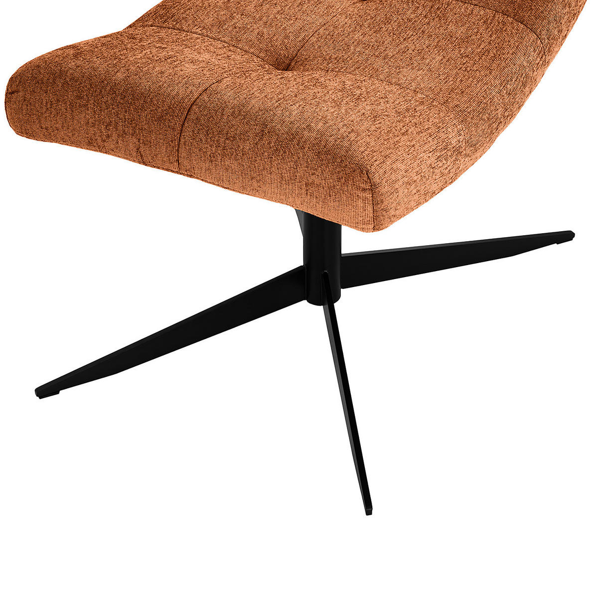 POLSTERHOCKER - Rostfarben/Schwarz, Textil/Metall (67/47/50cm) - home24