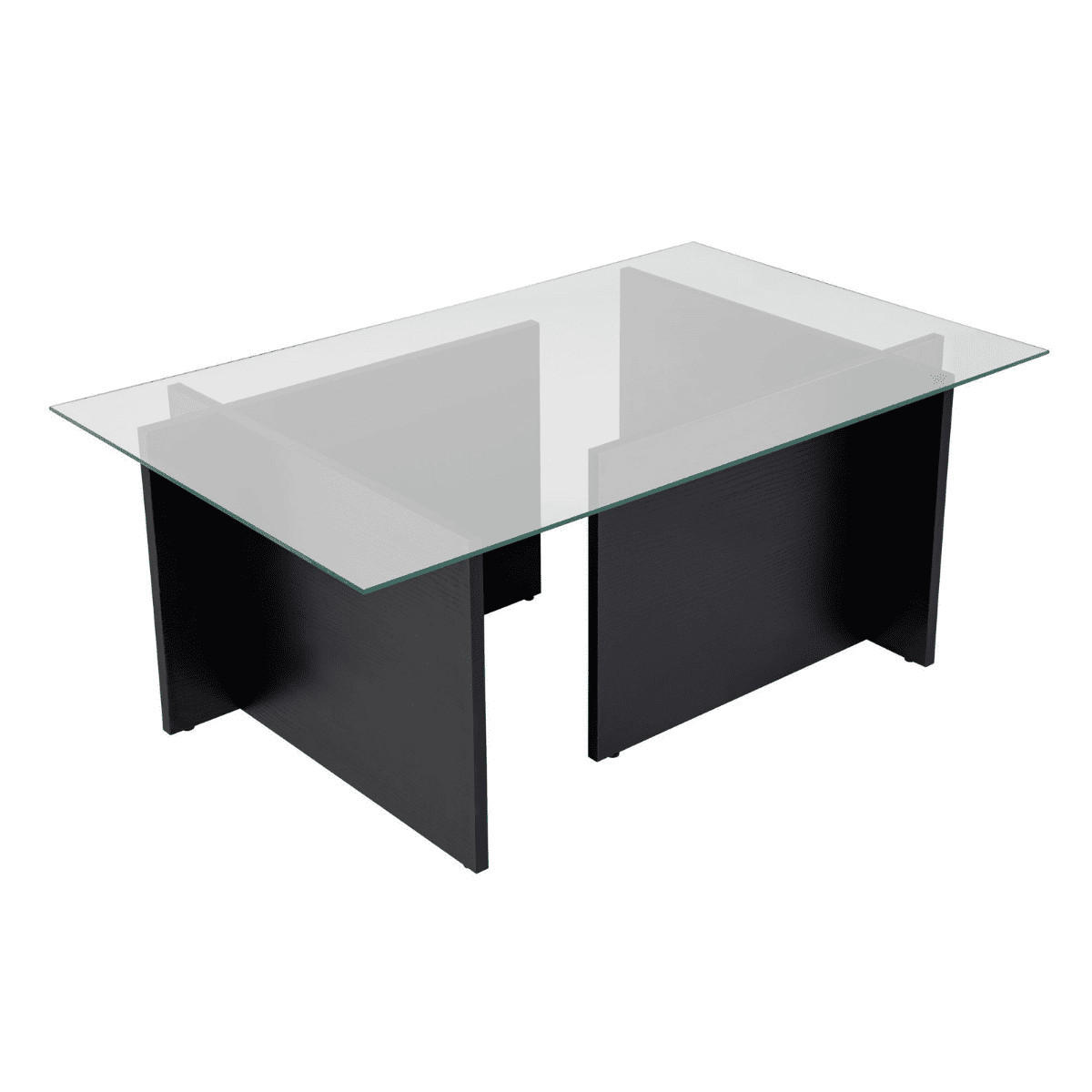 Calicosy Couchtisch Schwarz 65x40x105 cm