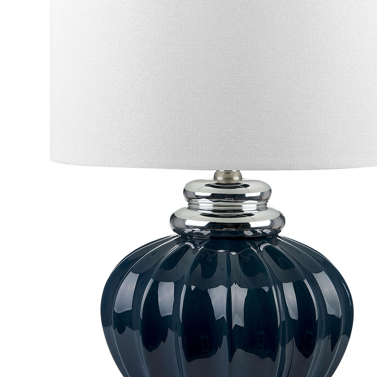 TISCHLAMPE Neris 33/33/45 cm - Blau, Keramik (33/33/45cm) - Beliani