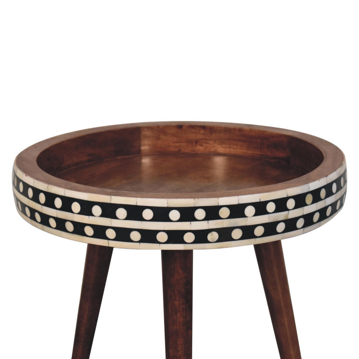MAJHNA STRANSKA MIZICA z vzorcem v zaključku Honey Caramel - hnedá, drevo (40/40/40cm) - Artisan Furniture