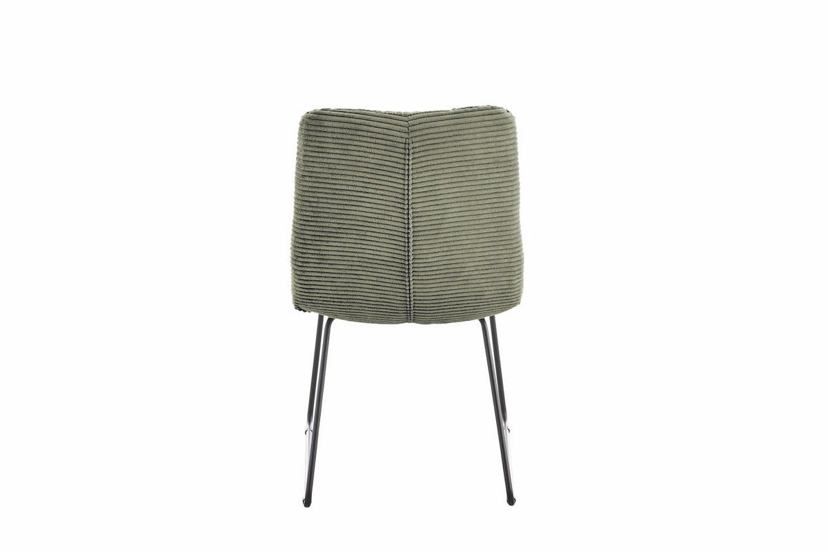 ESSZIMMERSTUHL NEW CHARME Grün Cord - Olivgrün/Grün, Textil (52/87/66cm) - KAWOLA