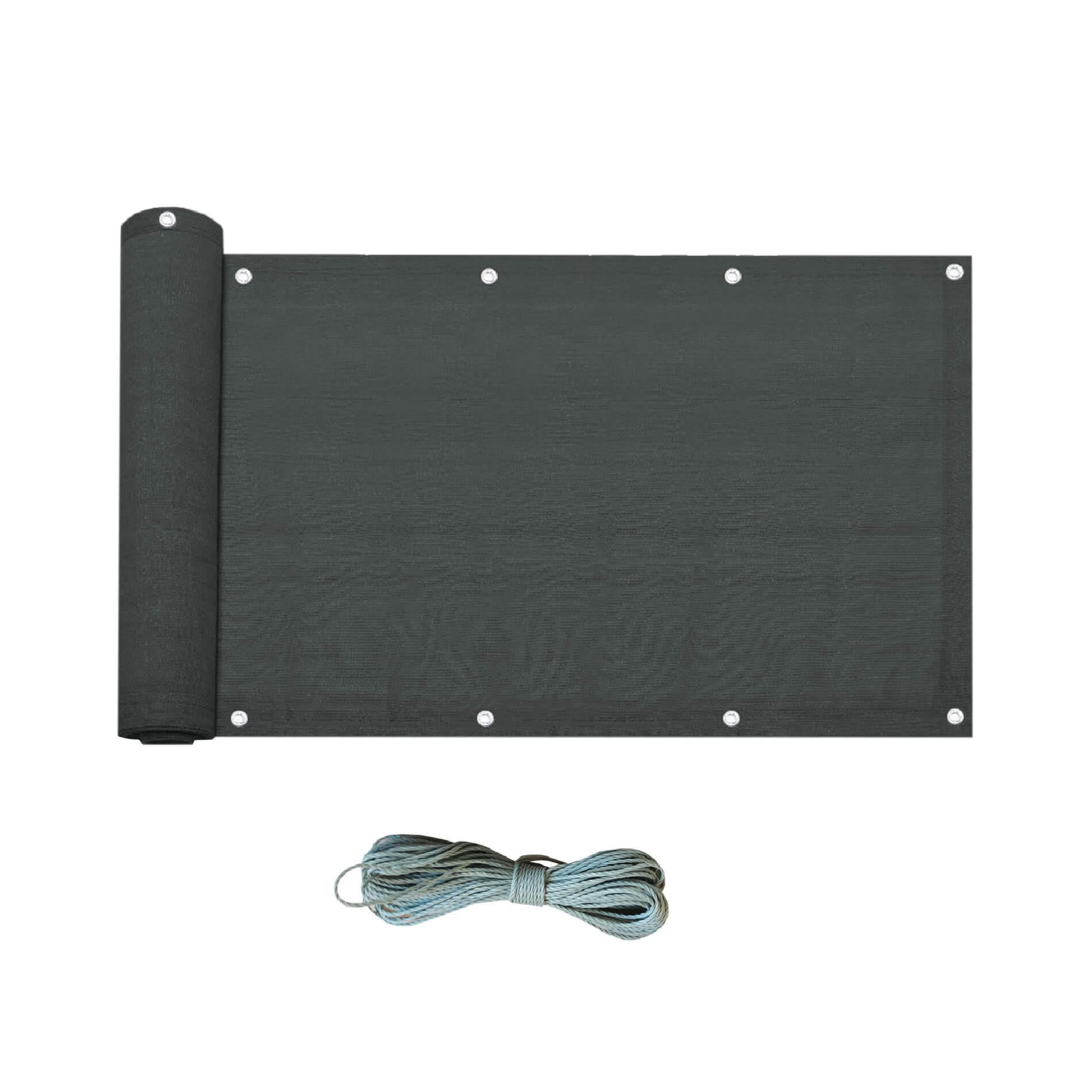 BALKON-SICHTSCHUTZ Grau 600/75 cm - Grau, Kunststoff (600/75cm) - Mobili Rebecca