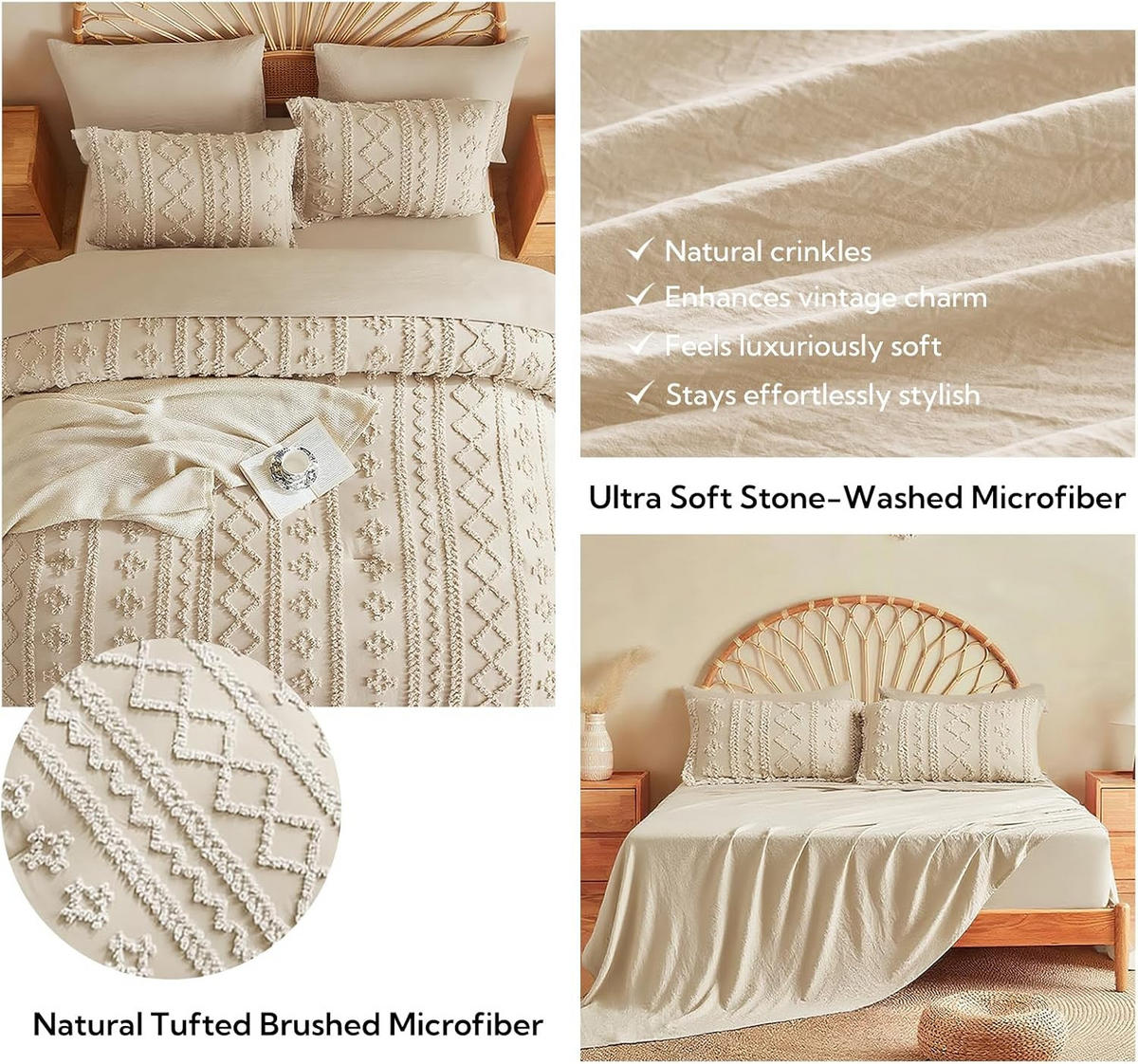 BETTBEZUG (200 x 230 cm) + zwei Kissenbezüge (51 x 76 cm) – Cremegelb - Gelb, Textil (230/200cm)