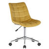 DREHSTUHL Samt gelb - Gelb, Textil/Metall (46/81/62cm) - CLP