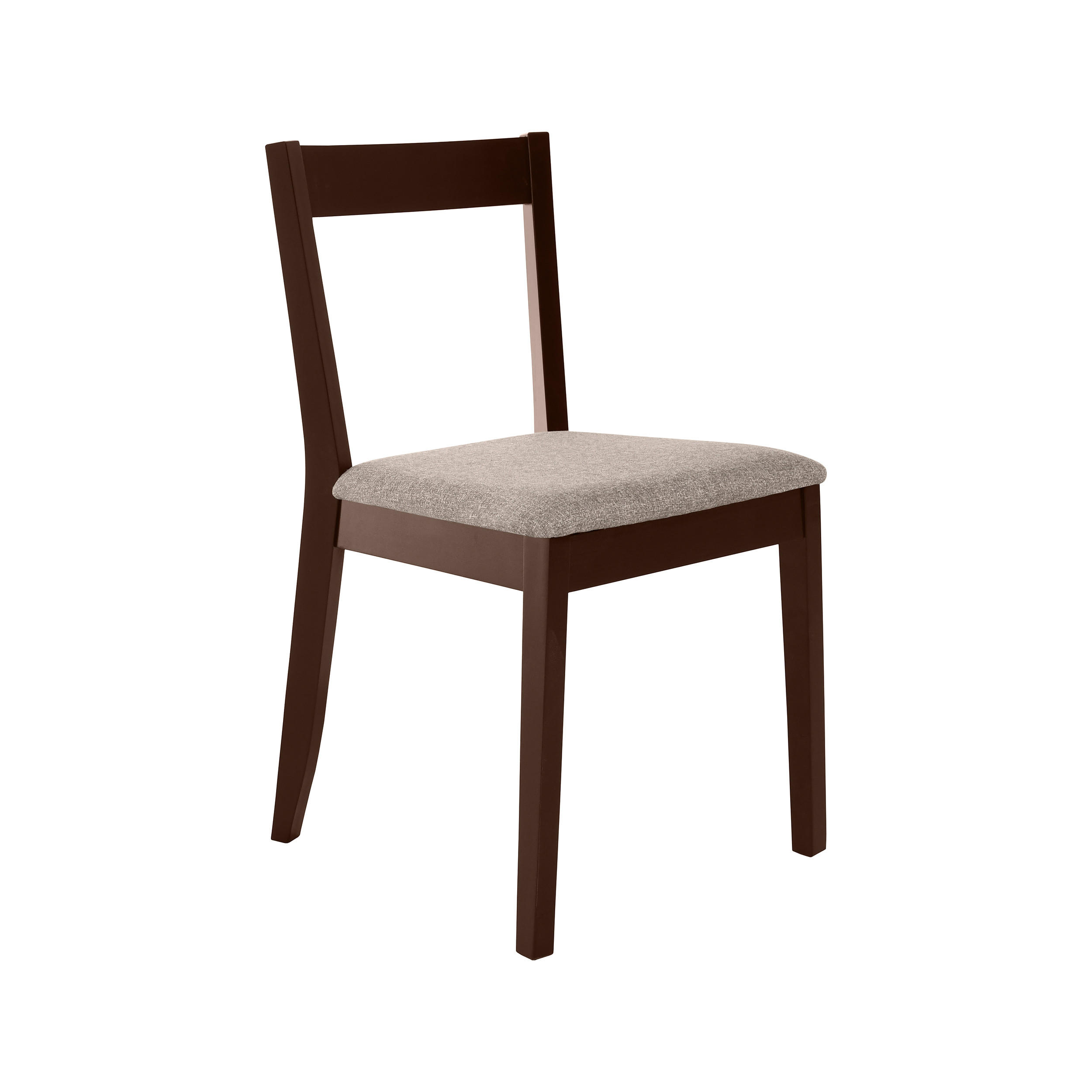 STUHL Moden mit wengefarbenen Holzbeinen, Polsterstuhl, Beige - Wengefarben/Beige, Holz (45/84/45cm) - Beautysofa